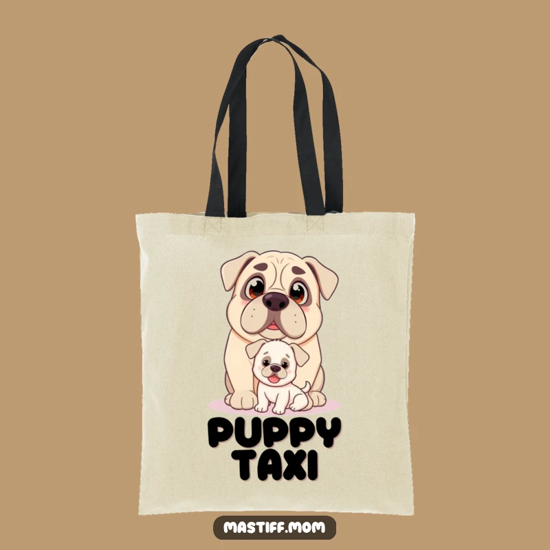 Funny Kawaii Mastiff Puppy Love Tote Bag: Carry Your Love Everywhere
