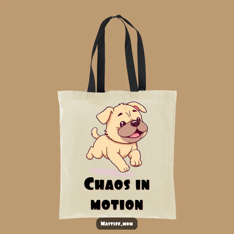 Funny Kawaii Mastiff Tote Bag: Carry Your Day with Wiggly Pup Energy
