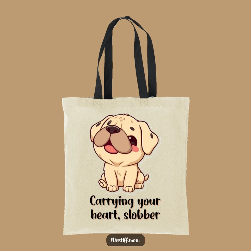 Funny Kawaii Mastiff Tote Bag: Carry Your Essentials with a Happy Dog