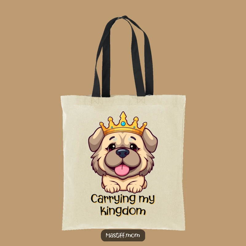 Funny Kawaii Mastiff Tote Bag - Regal Dog Accessory for Amused Owners