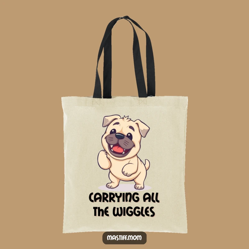 Funny Kawaii Mastiff Wiggle Tote: Carry Your Essentials in Adorable Style!
