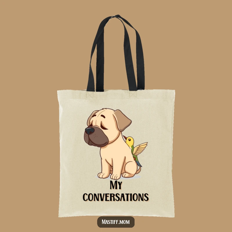Funny Mastiff Bird Listener Tote Bag - Carry Your Fascination Hilariously!